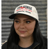 Coolhorse Structured Black and Cream Grandpa Snapback Cap
