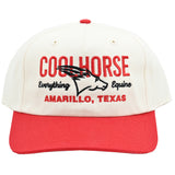 Coolhorse Structured Red and Cream Grandpa Snapback Cap