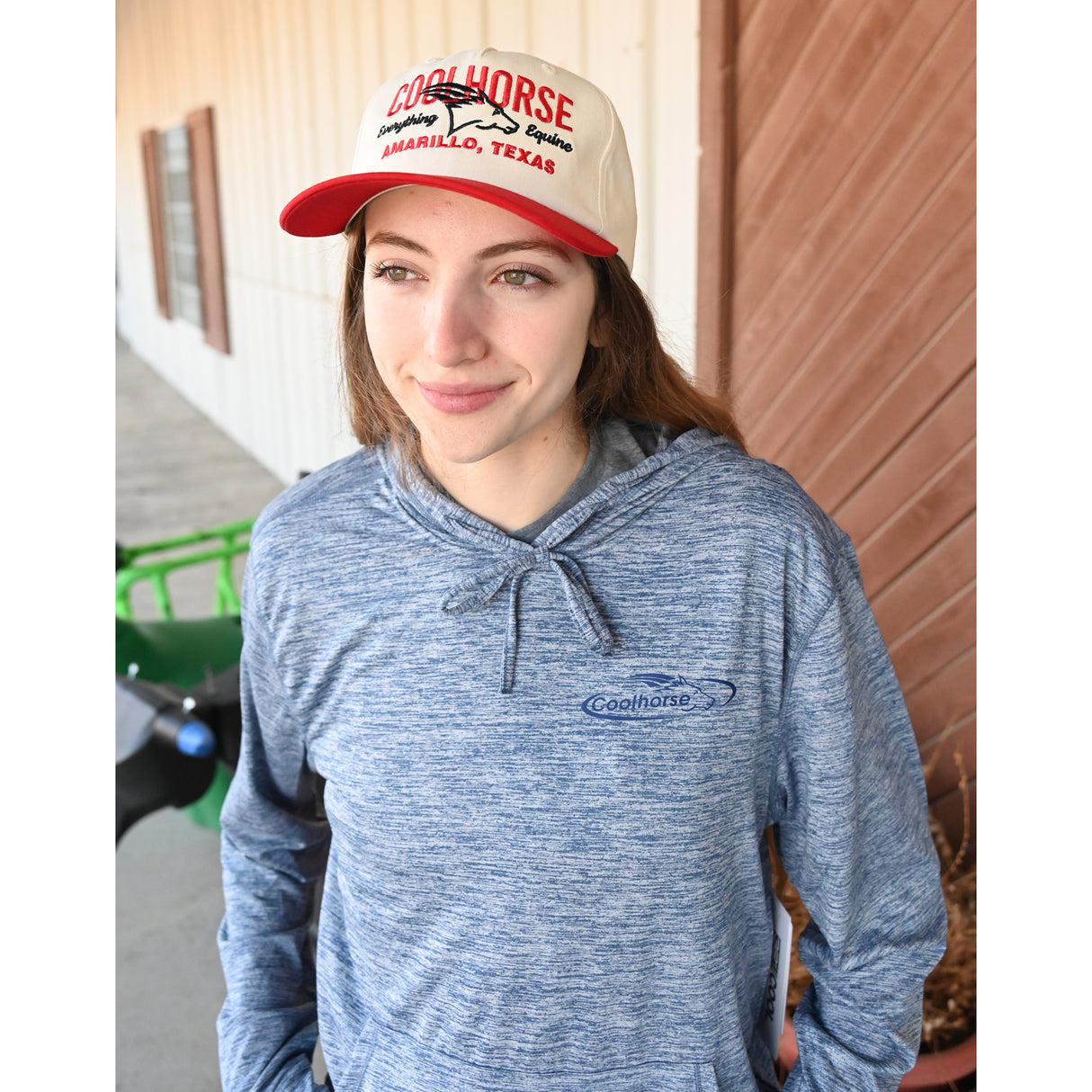 Coolhorse Structured Red and Cream Grandpa Snapback Cap