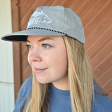 Coolhorse Grey Unstructured Lake Cap with White Logo