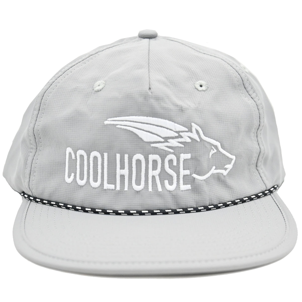 Coolhorse Grey Unstructured Lake Cap with White Logo