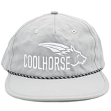 Coolhorse Grey Unstructured Lake Cap with White Logo