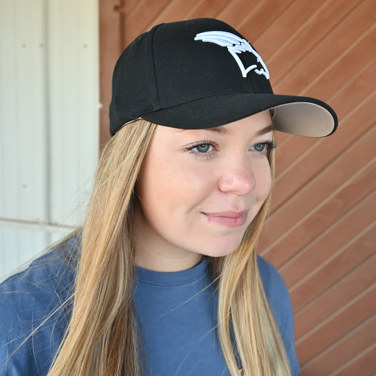 Coolhorse Black Fitted Cap with White Logo