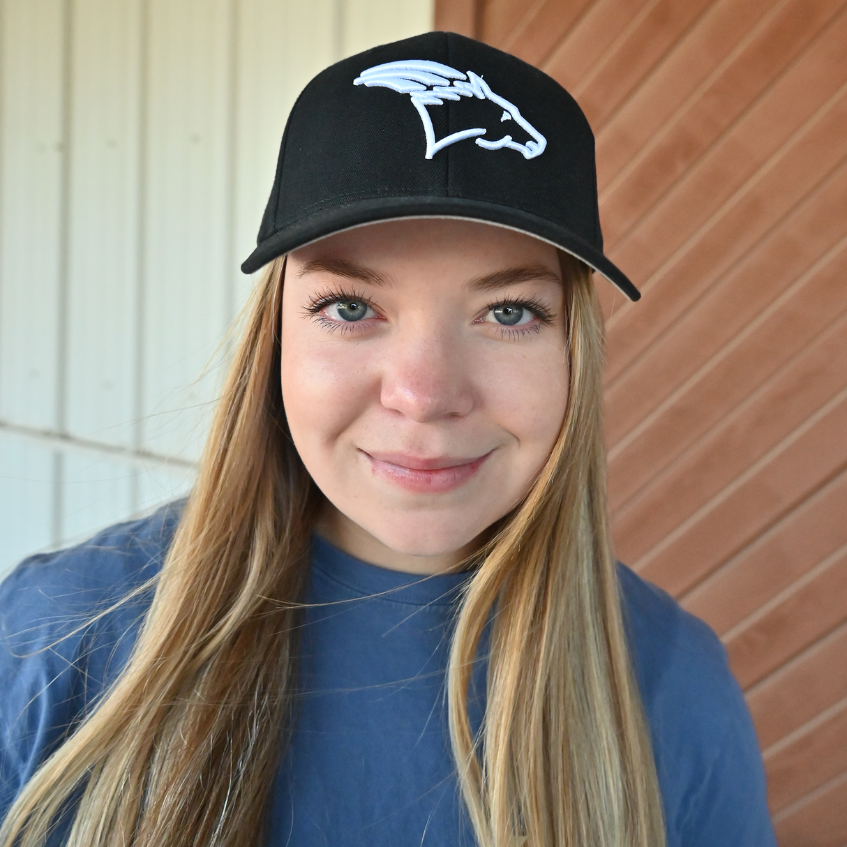Coolhorse Black Fitted Cap with White Logo