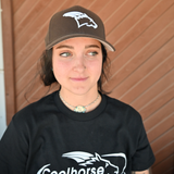 Coolhorse Brown Fitted Cap with White Logo