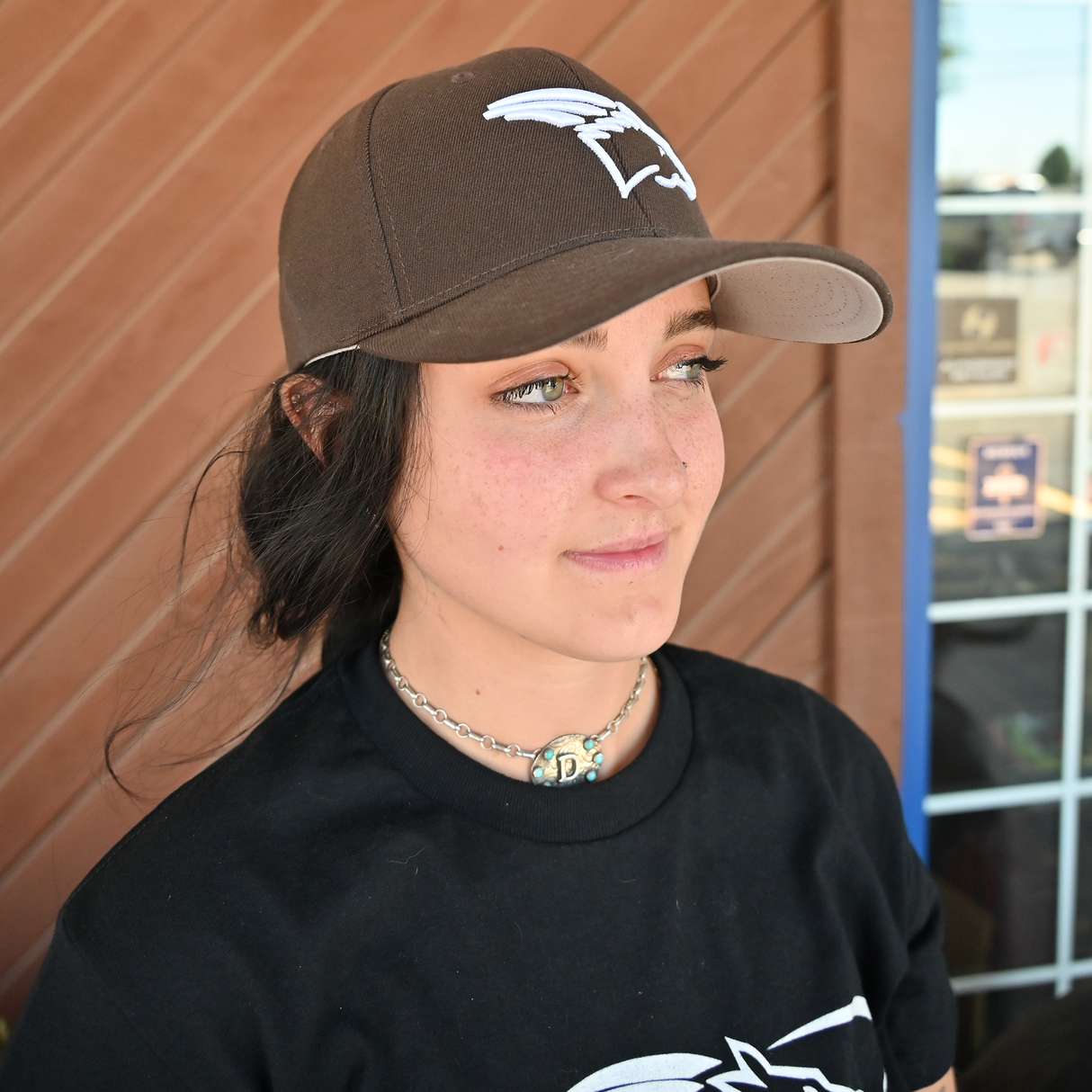 Coolhorse Brown Fitted Cap with White Logo