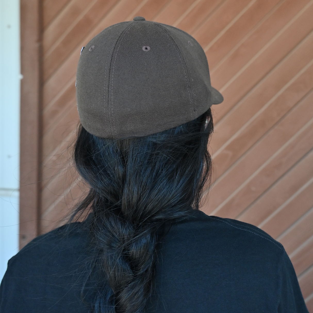 Coolhorse Brown Fitted Cap with White Logo
