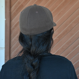 Coolhorse Brown Fitted Cap with White Logo