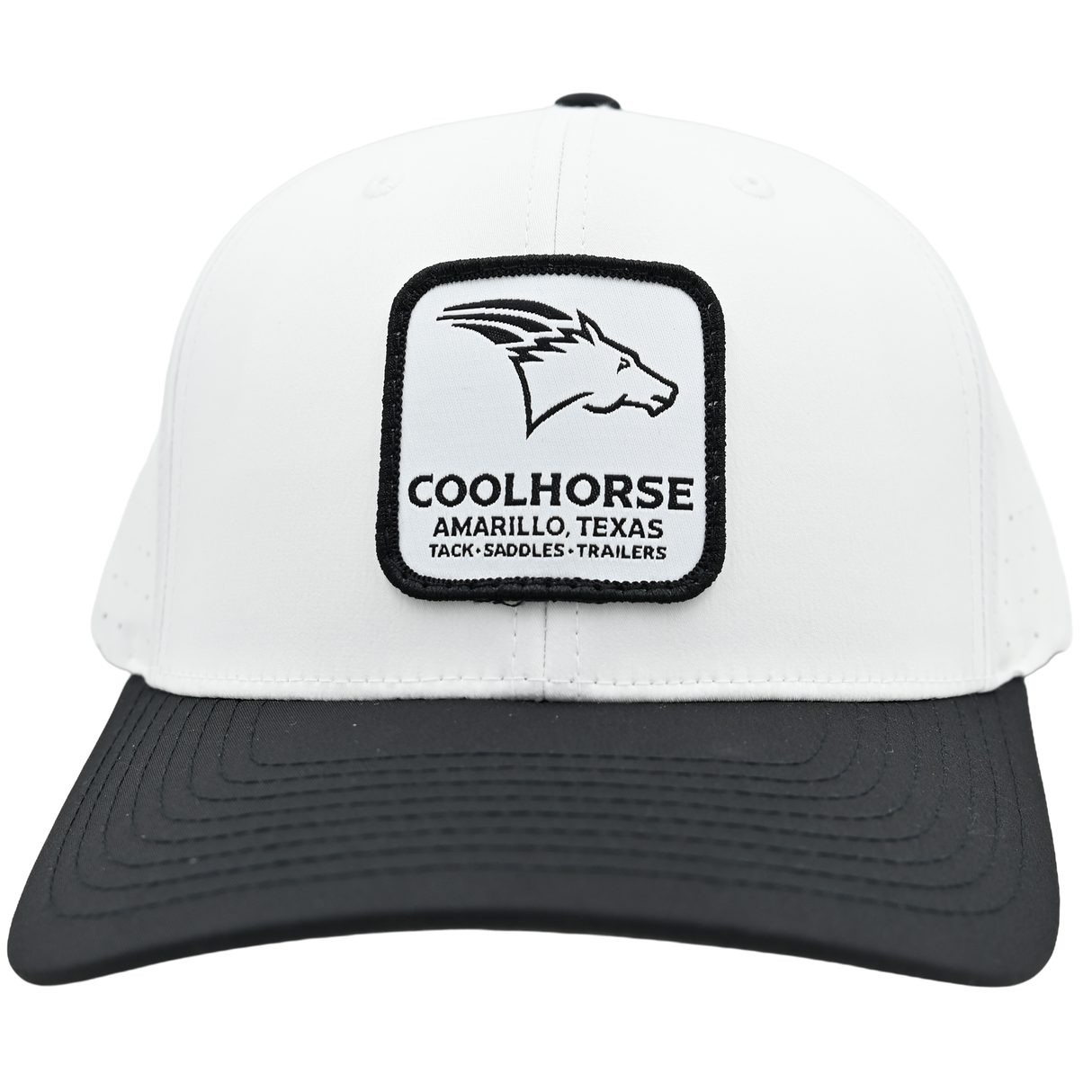 Coolhorse White and Black Active Cap with Simple Coolhorse Patch