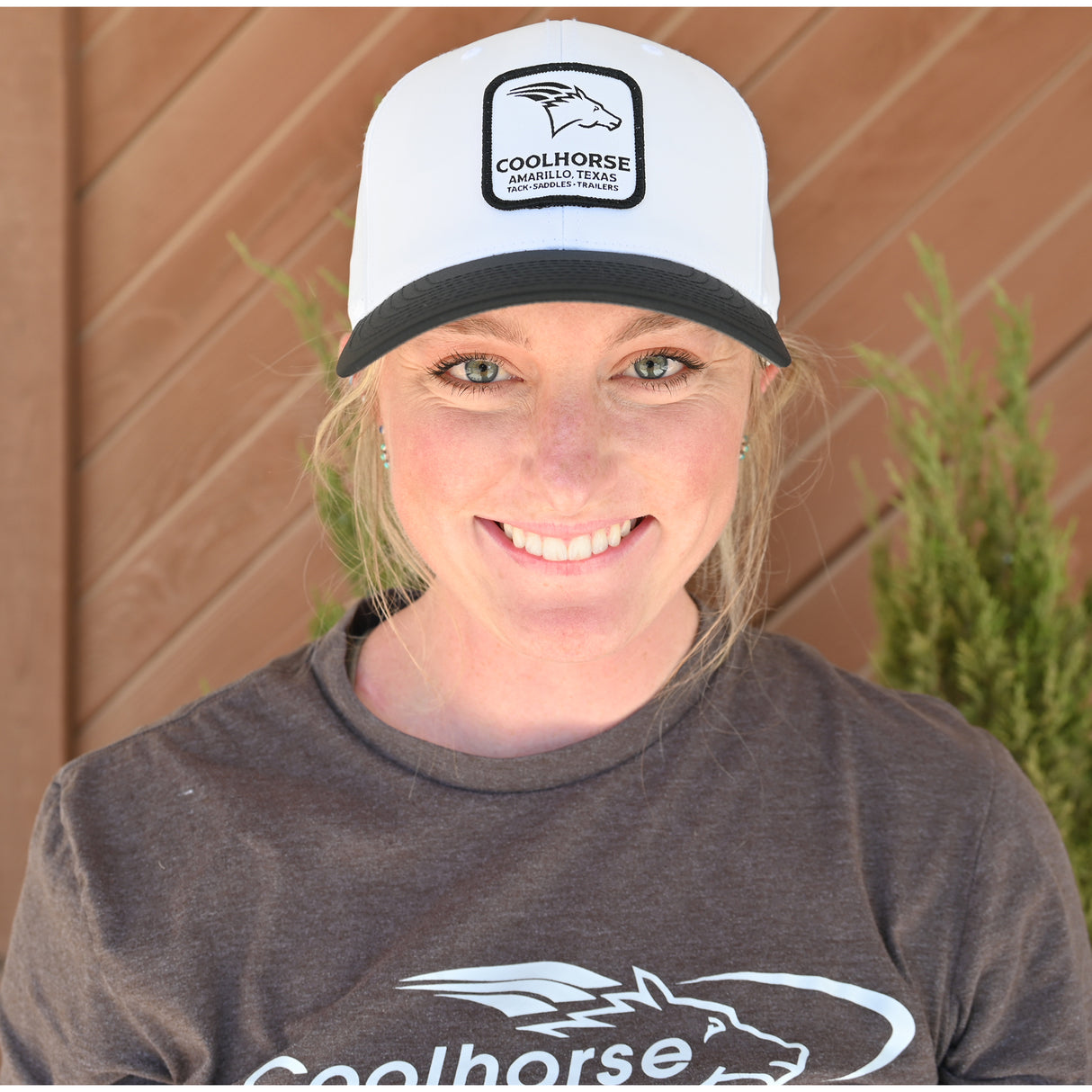 Coolhorse White and Black Active Cap with Simple Coolhorse Patch