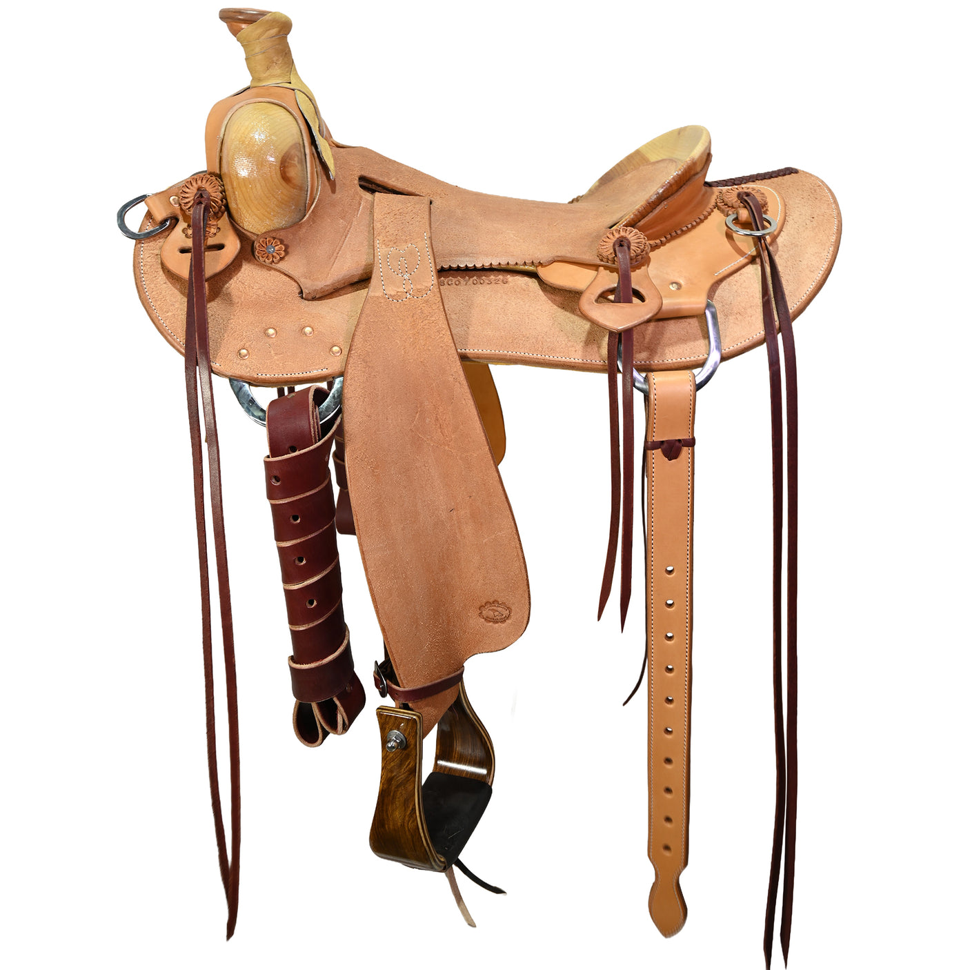 New! 16" Coolhorse Leather Skeleton Ranch Saddle