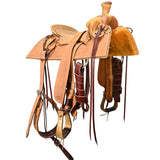 New! 16" Coolhorse Leather Skeleton Ranch Saddle