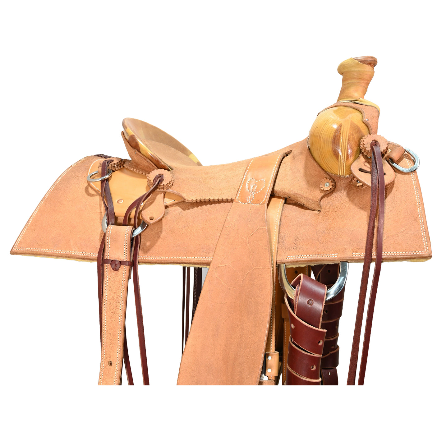 New! 16" Coolhorse Leather Skeleton Ranch Saddle