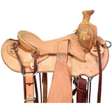 New! 15.5" Coolhorse Leather Skeleton Ranch Saddle