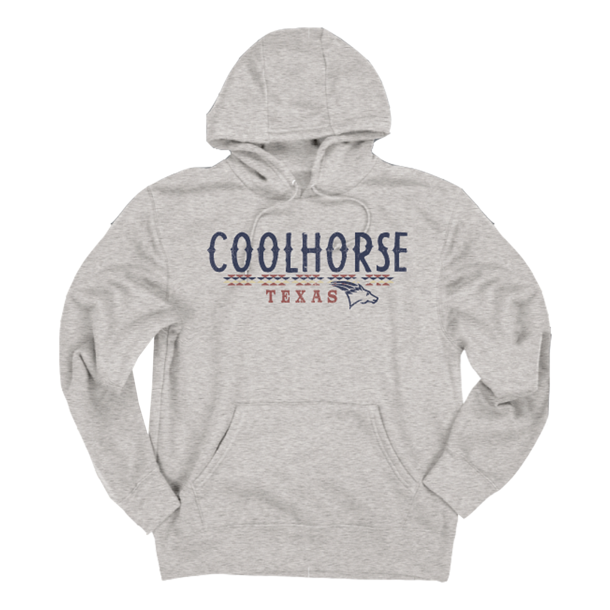 Coolhorse Light Gray Aztec Texas Hoodie