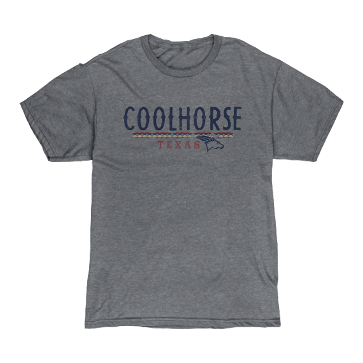 Coolhorse Gray Aztec Texas Short Sleeve T-Shirt