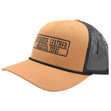 Coolhorse Caramel and Black Mesh Snapback Cap w/ Coolhorse Leather Logo