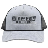Coolhorse Heather Grey and Black Mesh Snapback Cap w/ Coolhorse Leather Logo