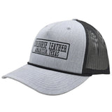 Coolhorse Heather Grey and Black Mesh Snapback Cap w/ Coolhorse Leather Logo