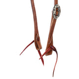 Coolhorse Leather Smoothout Slot Ear Headstall with Silver Sinclair Buckle