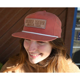 Coolhorse Dusty Red Grandpa Cap with Coolhorse Leather Patch