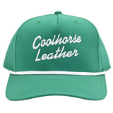 Coolhorse Leather Kelly Green Cap with Rope