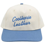 Coolhorse Cream/Light Denim Grandpa Cap with Coolhorse Leather Embroidery