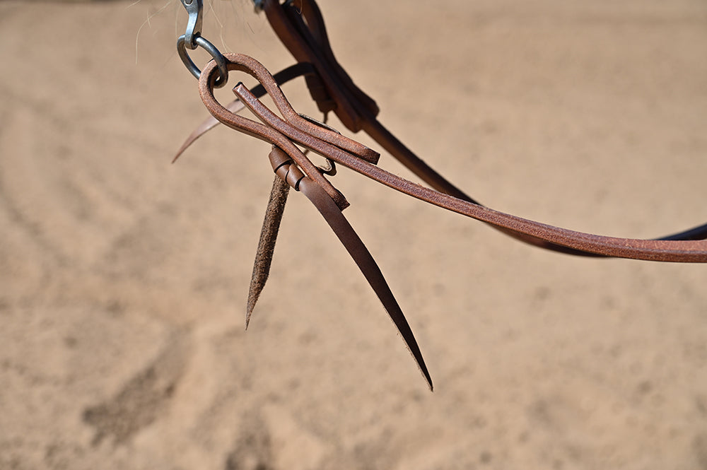 Coolhorse Leather 5/8" Weighted Harness Leather Split Rein- Handmade in Amarillo, TX
