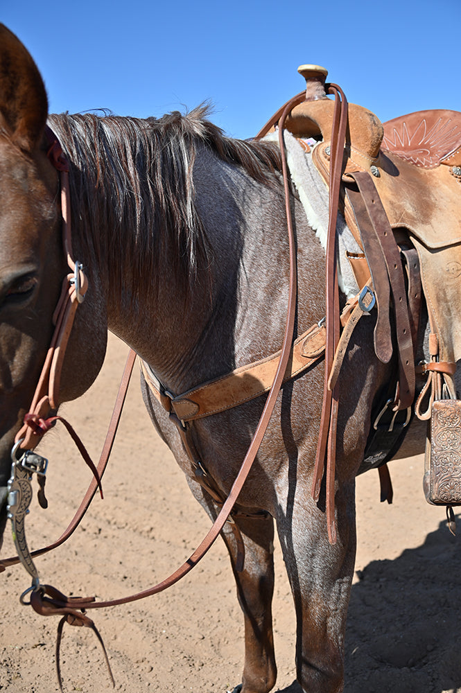 Coolhorse Leather 5/8" Weighted Harness Leather Split Rein- Handmade in Amarillo, TX