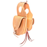 Coolhorse Leather Basket Stamped Saddle Bag