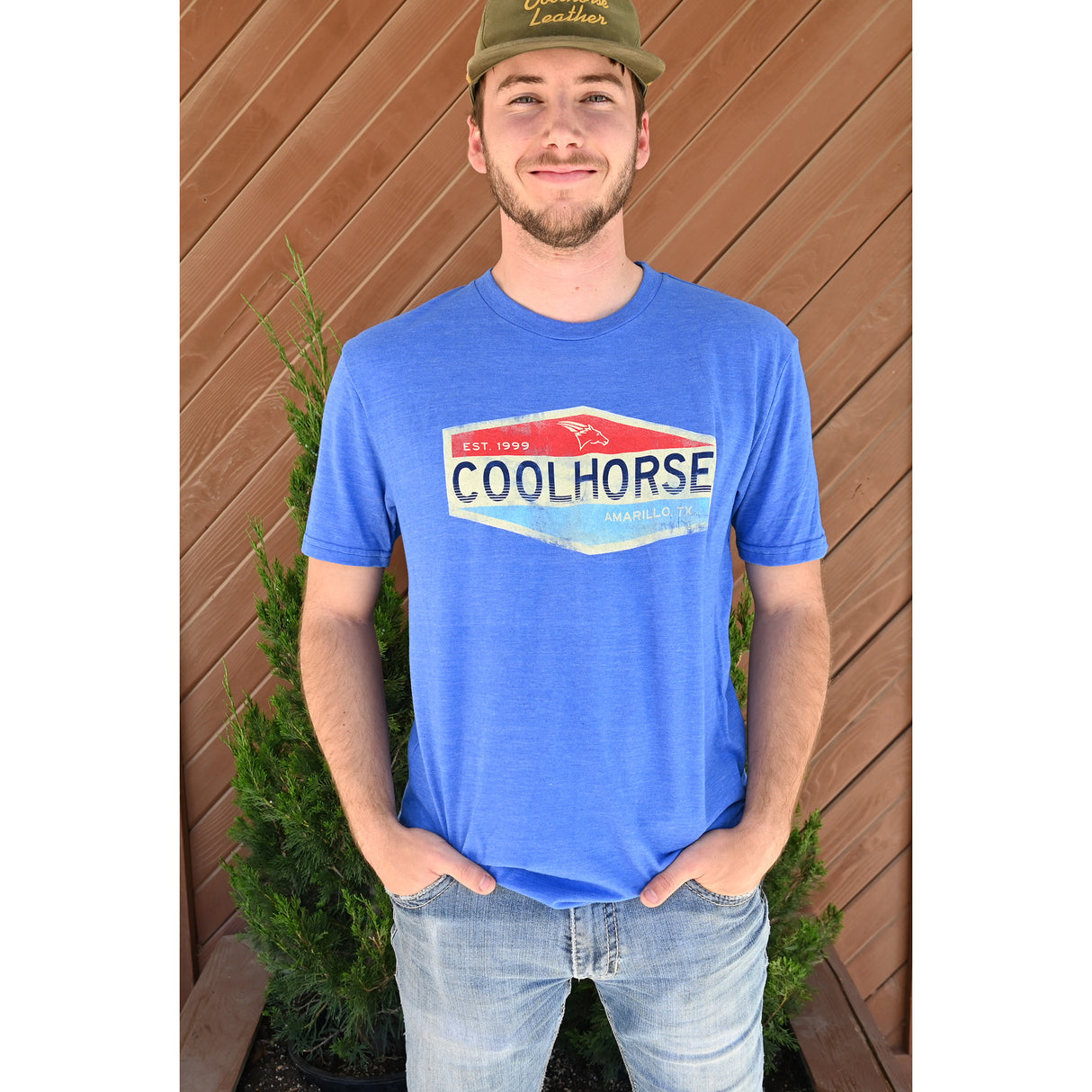 Coolhorse Heather Blue Label Short Sleeve T-Shirt