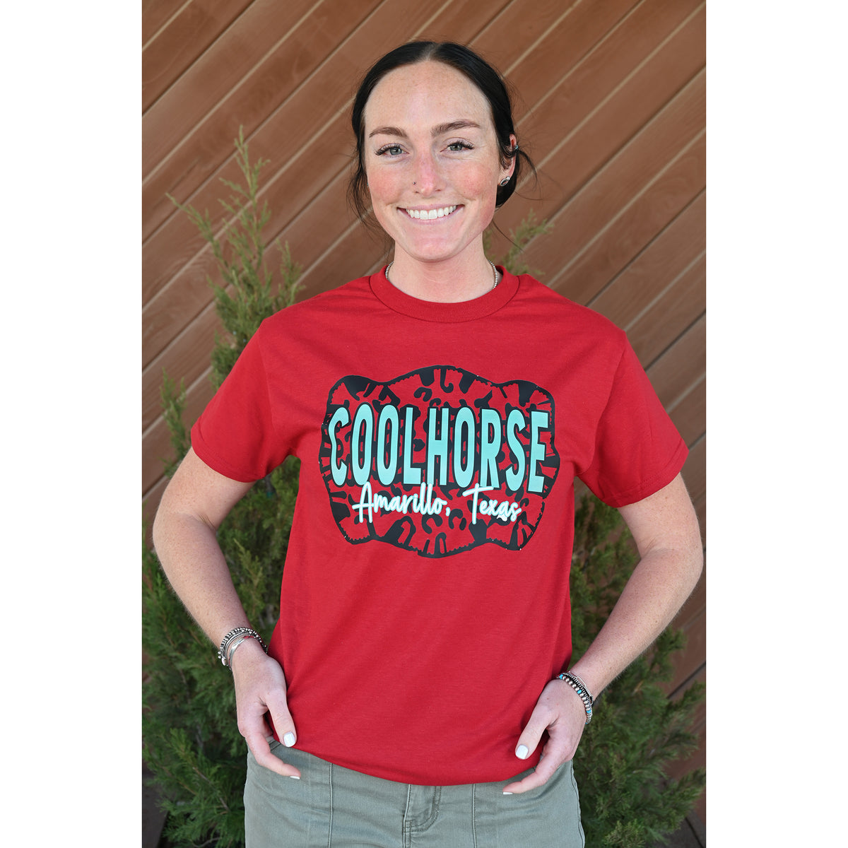 Coolhorse Ruby Buckle Leopard Print T-Shirt