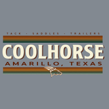 Coolhorse Gray Stripe Logo Long Sleeve T-Shirt