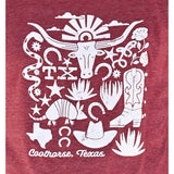 Coolhorse Maroon Best of Texas Short Sleeve T-Shirt