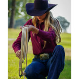 San Jac Women's Long Sleeve Performance Shirt - Maroon
