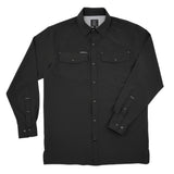 San Jac Youth Long Sleeve Performance Pearl Snap Shirt - Midnight Black
