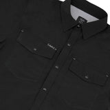 San Jac Youth Long Sleeve Performance Pearl Snap Shirt - Midnight Black