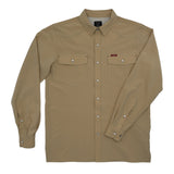 San Jac Youth Long Sleeve Performance Pearl Snap Shirt - Cowboy Khaki