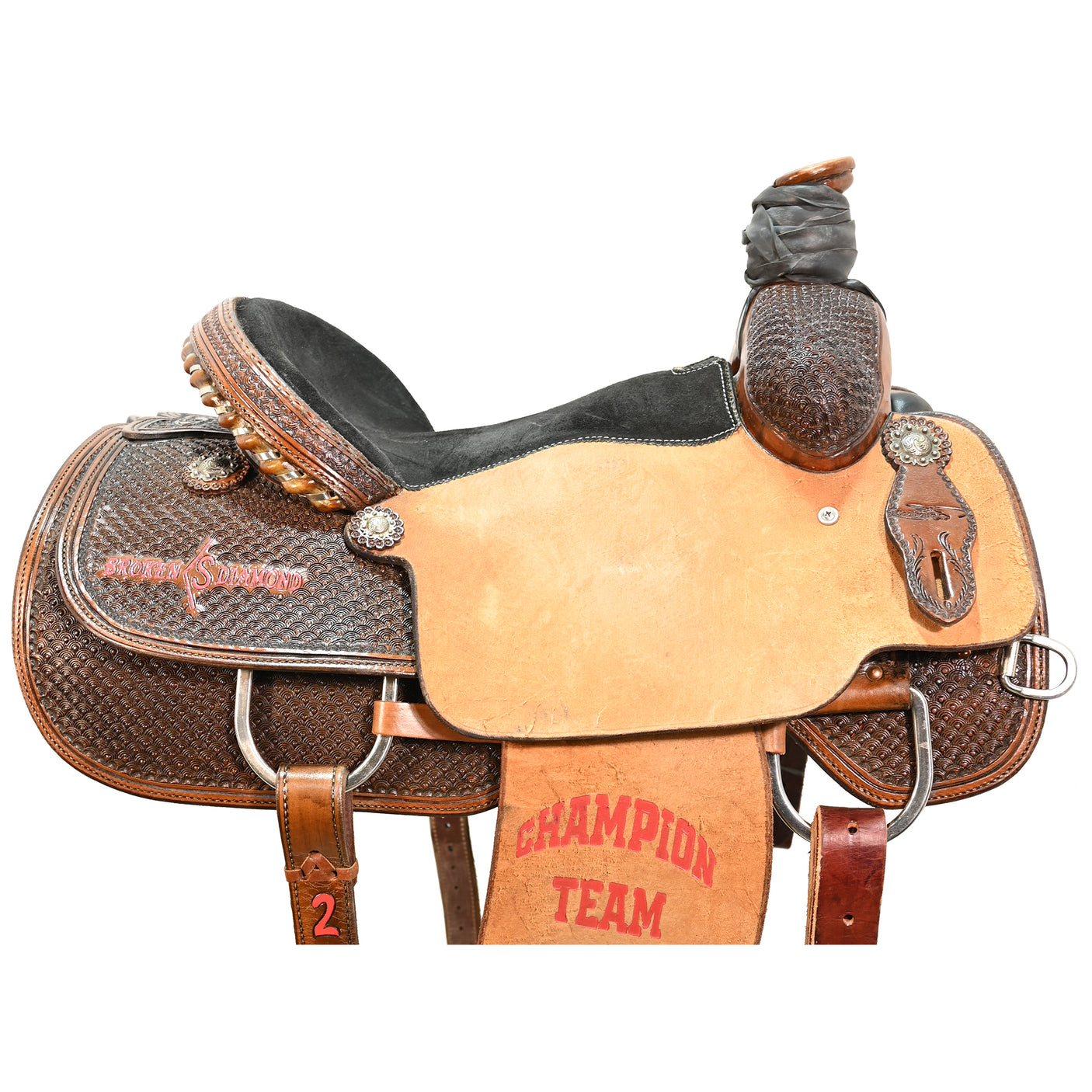 SOLD! Used 15" Coolhorse Trophy Team Roping Saddle