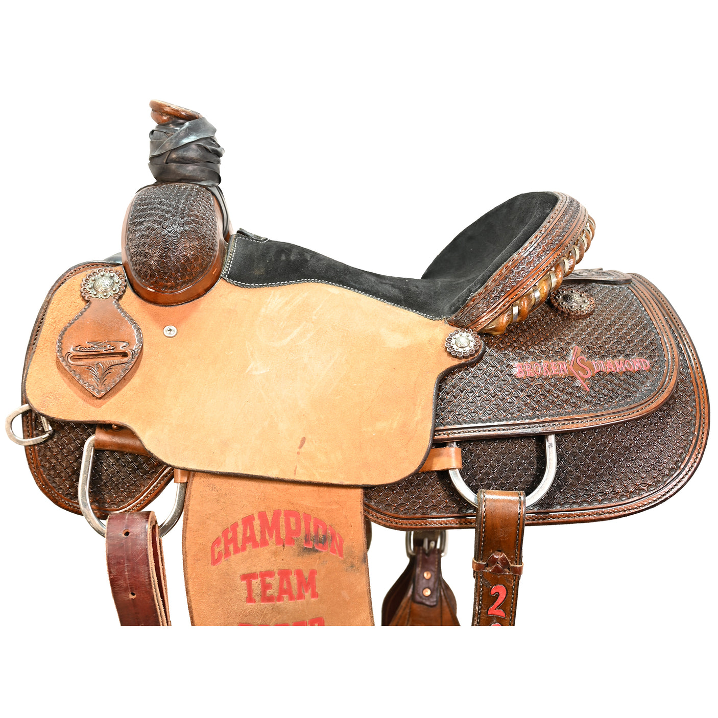 SOLD! Used 15" Coolhorse Trophy Team Roping Saddle