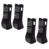 Classic Equine Legacy2 Front and Hind Boots Combo Pack- Black