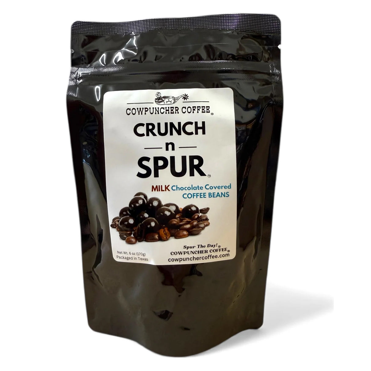 Cowpuncher Coffee Crunch-n-Spur Milk Chocolate Covered Coffee Beans
