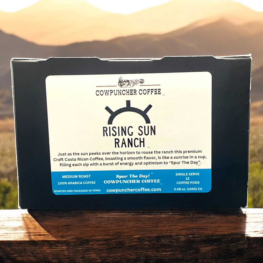 Cowpuncher Coffee Rising Sun Ranch Medium Roast Coffee- 12 Pack K-Kups