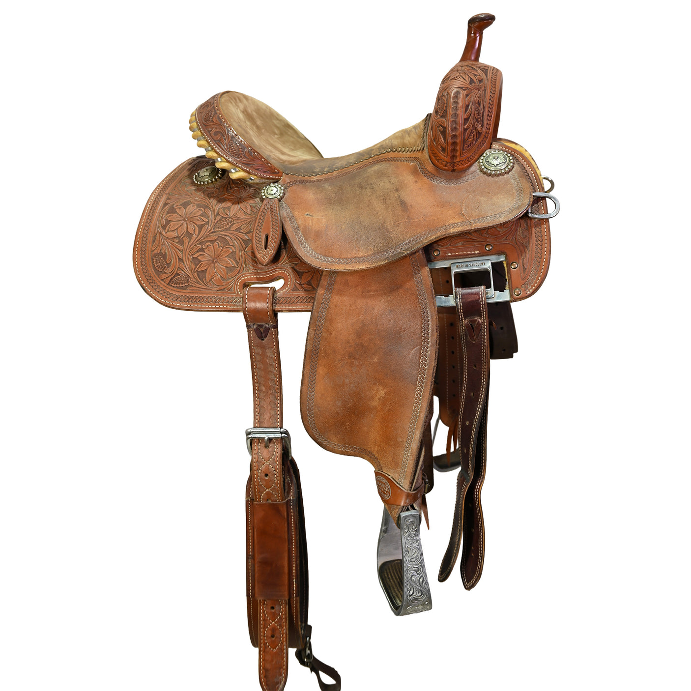 Used 14" Martin Crown C Barrel Racing Saddle