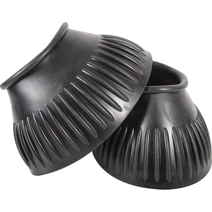 Classic Equine Black Rubber Pull-On Bell Boots