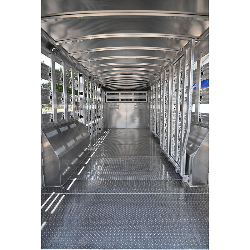 SOLD! 2025 Platinum Stock Trailer, 2 Cut Gates, 8'x24'x6'6"