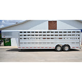 SOLD! 2025 Platinum Stock Trailer, 2 Cut Gates, 8'x24'x6'6"