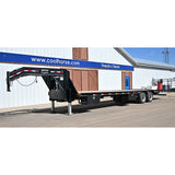 2021 Bruton Flatbed Trailer w/ Tandum Dual Axles, Hydrualic Dove Tail, Hydrualic Jacks, Solar Panel