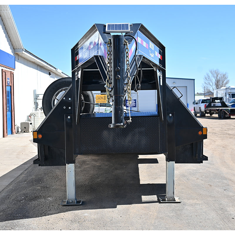 2021 Bruton Flatbed Trailer w/ Tandum Dual Axles, Hydrualic Dove Tail, Hydrualic Jacks, Solar Panel