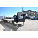 2021 Bruton Flatbed Trailer w/ Tandum Dual Axles, Hydrualic Dove Tail, Hydrualic Jacks, Solar Panel